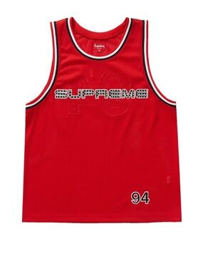 Supreme Red 94 Rhinestone Jersey
